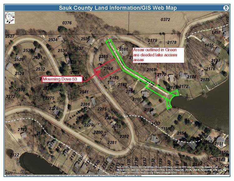 Mourning Dove 53 Lake View Building Site Lake Redstone Wisconsin